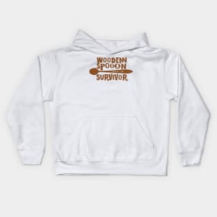 wooden spoon survivor Kids Hoodie